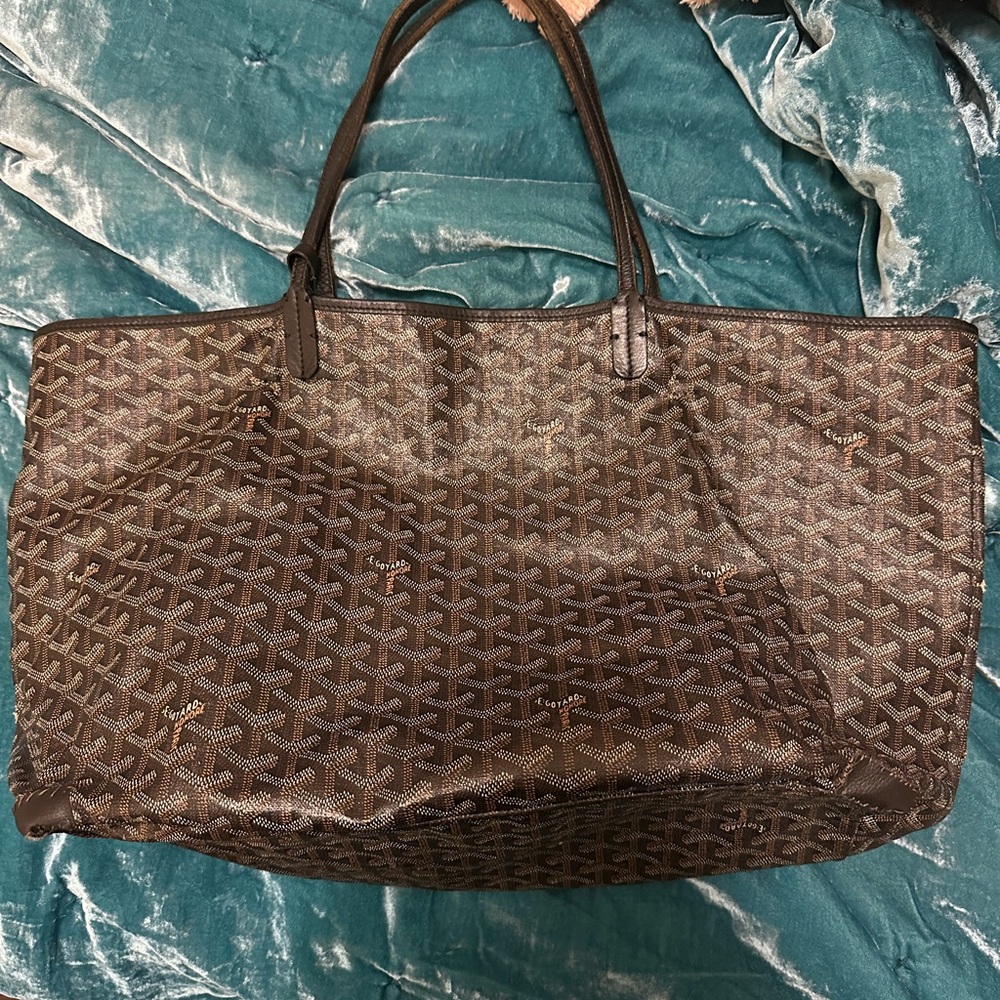 AUTHENTIC Goyard  Black and Brown Monogram Tote